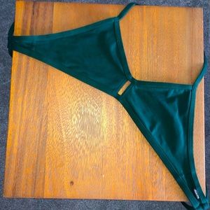 Jolyn Forest Green Vent Swim Top Size M